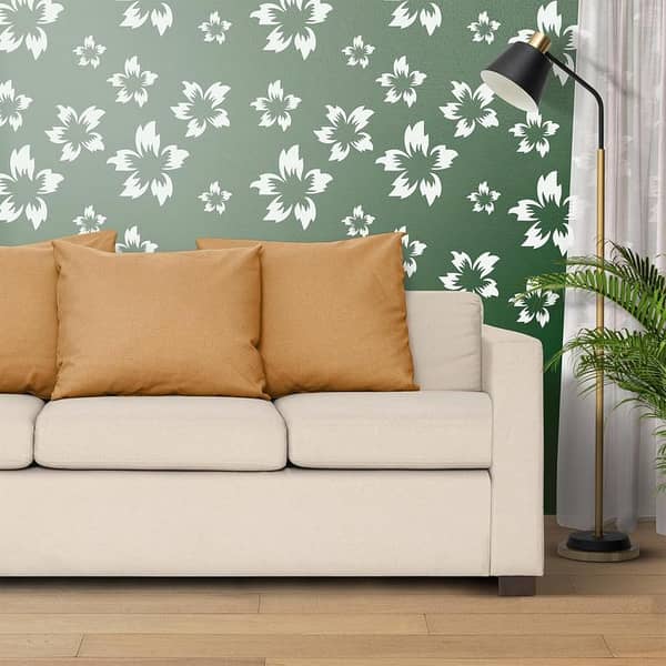 Lily Floral Wall Stencil – 16x24 Inch Reusable Stencil Sheet by Aizal Collection