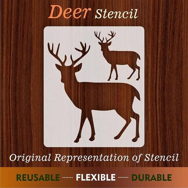 Deer Reusable Stencil for Canvas and Wall Painting (ID 430)