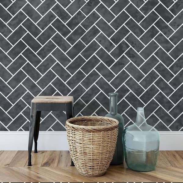 Basic Brick Pattern Wall Stencil – 16x8 inch Reusable Stencil by Aizal Collection