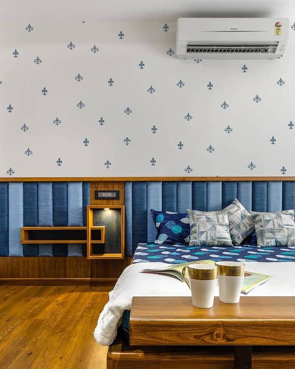 Geometric Lily WallStencil by WallDesign – 5x13 Inch Reusable Stencil Sheet for Bedroom, Hall, Studio & Store