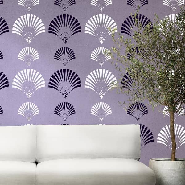 Light Burst Wall Stencil 16x24 Inch – Reusable Stencil for Walls, Ceilings & Floors by StenCart (Aizal Collection) – Custom Size Available