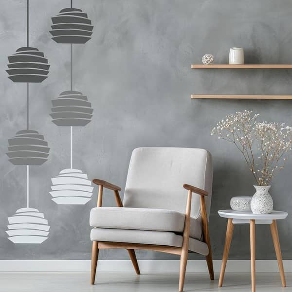 Beehive Lamp Wall Stencil – 16x24 Inch Reusable Stencil for Wall Painting & Home Decor by StenCart (Aizal Collection) – Custom Size Available