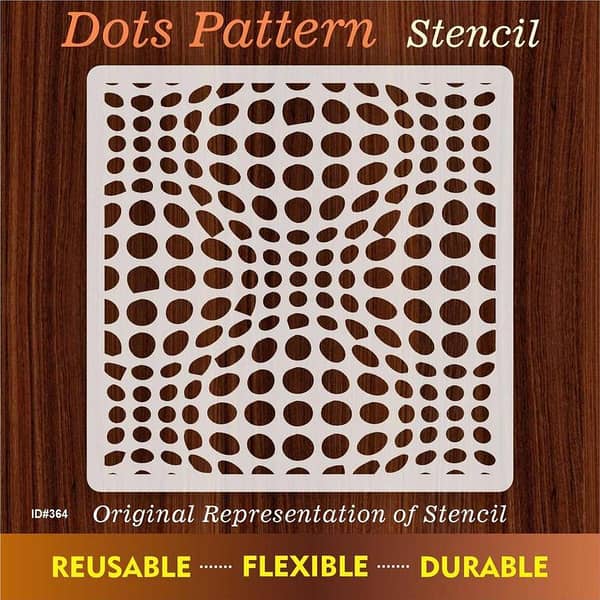 Dots Pattern Reusable Stencil for Canvas and Wall Painting. ID 364