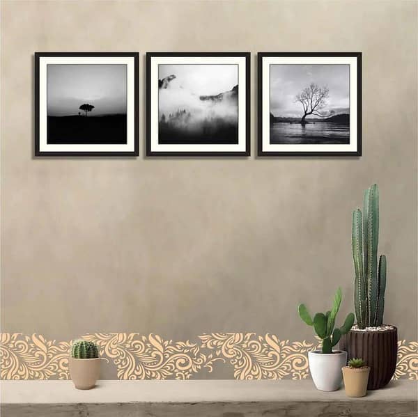 Border Flower Reusable Stencil for Canvas and Wall Painting. ID#225