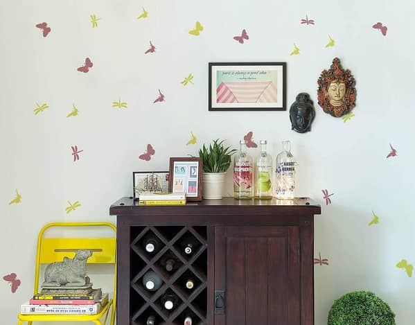 Cute Butterflies Wall Stencil by WallDesign – 4x9 Inch Reusable Template for Kids’ Rooms