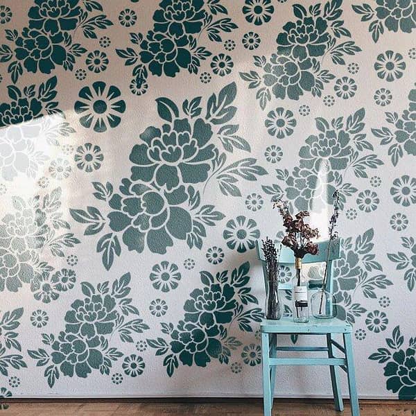 Floral Reusable Stencil for Canvas and Wall Painting – ID#87