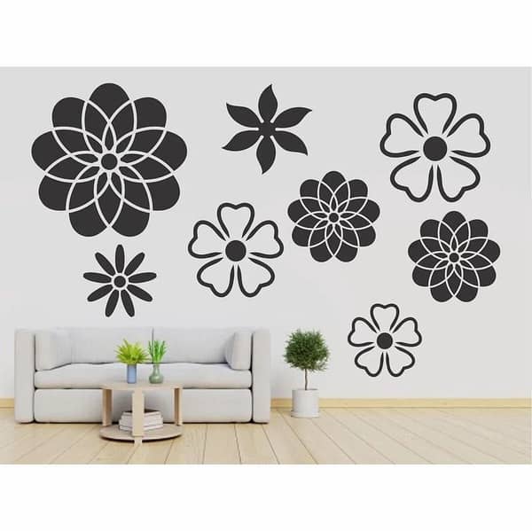 Pack of 4 Reusable Stencil for Canvas and Wall Painting | ID#209A