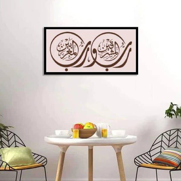 rabul mashriqain wa rabbul maghribain aizal collection Reusable Stencil for Canvas and Wall Painting ID#4073