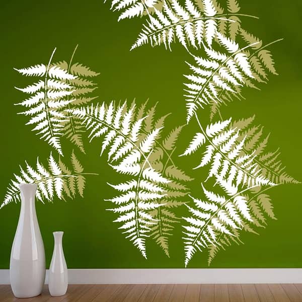 Fern & Petal Wall Stencil – 16x24 Inch Reusable Template by Aizal Collection for Wall Painting
