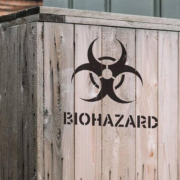 Biohazard Symbol Stencil – 16x16 inch Reusable Mylar Sheet by Aizal Collection