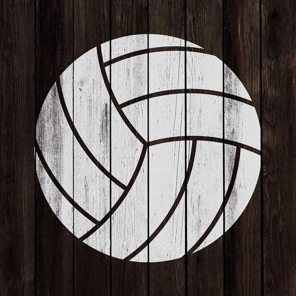 Volleyball Stencil 16x16 - Reusable Template for Wall, Canvas, and DIY Art by Aizal Collection