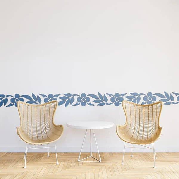 Floral Flower Reusable Stencil for Canvas and Wall Painting – ID#79