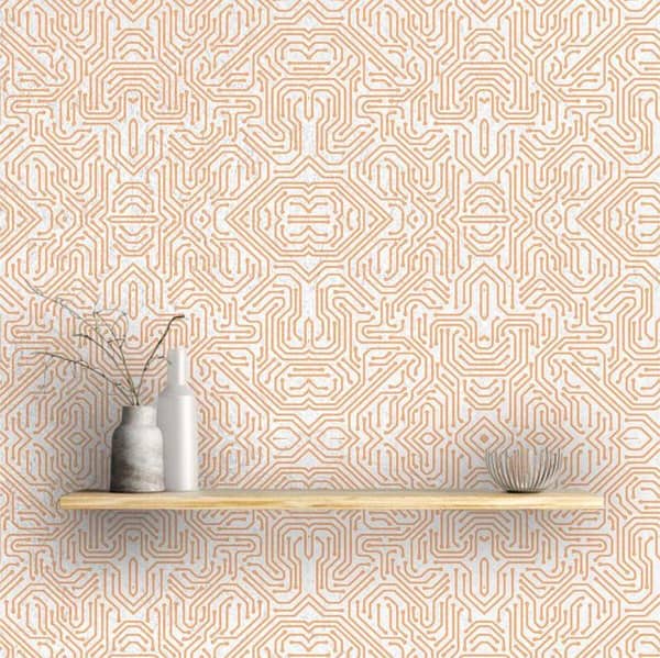 Electrical Circuit Pattern Reusable Stencil for Canvas and Wall Painting. ID#124