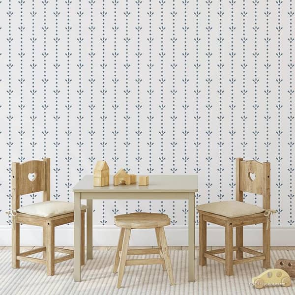 Dotty Stripe Wall Stencil Pattern 21x28.5 Inches | Aizal Collection