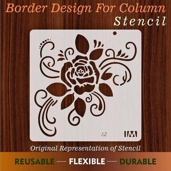 Calligraphy Reusable Stencil for Canvas and Wall Art - ID#12