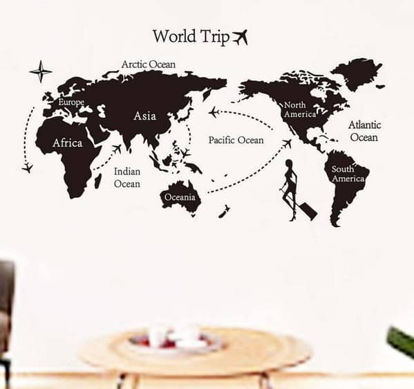 jm7225 Movable Creative DIY My World Wall Sticker Skirting Line PVC Environmental Protection