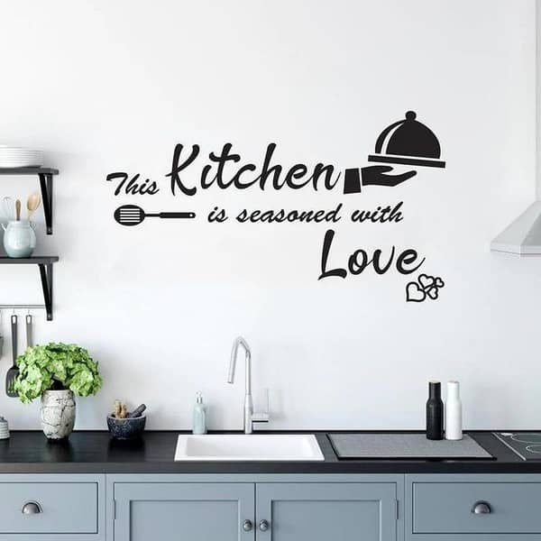 This kitchen is seasoned with love for kitchen wall sticker