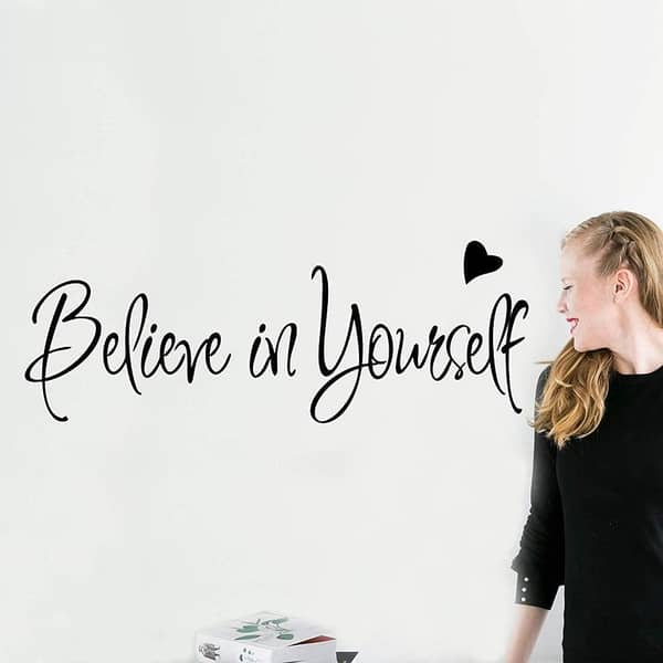 Inspirational Wall Decals: Believe in Yourself Quotes for Bedroom, Classroom, or Office