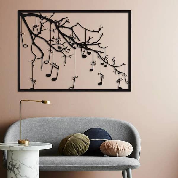Melody Tree Panel: Musical Notes Tree of Life Wall Decor