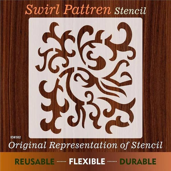 Swirl Pattren Stencil Reusable Stencil For Canvas And Wall Paintingid 382