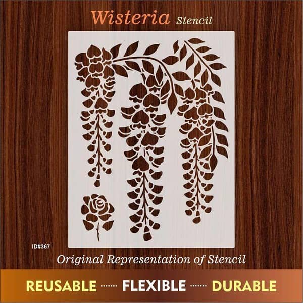 Wisteria Stencil Layering Stencils Wall Painting Scrapbook Coloring Embossing Album Decorative Template. ID #367