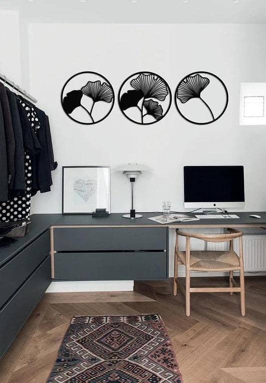 Ginkgo Biloba Leaves Wall Sticker for Home and Office