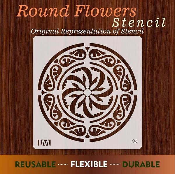 Calligraphy Reusable Stencil for Canvas and Wall Painting ID#06