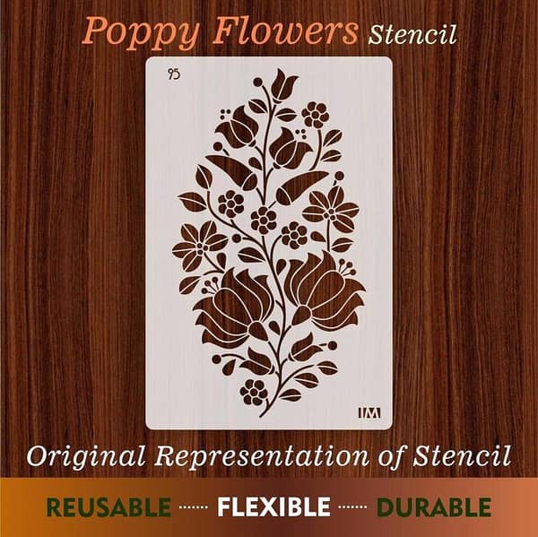 Calligraphy Reusable Stencil for Canvas and Wall Painting, ID#95