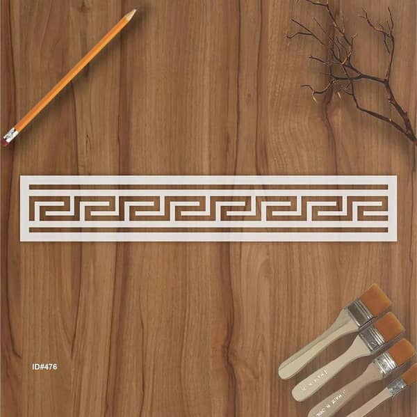 Versachi Border Stencil for Wall and Furniture Decoration – Reusable ID#245