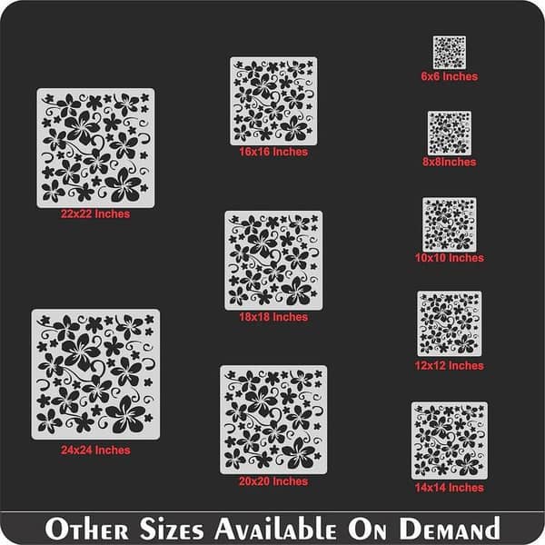 Flower Stencil for Wall Painting and DIY Decor: Airbrush, Cake Spray Mold, Canvas