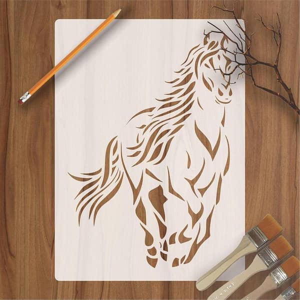 Horse Reusable Stencil for Canvas and Wall Painting 220