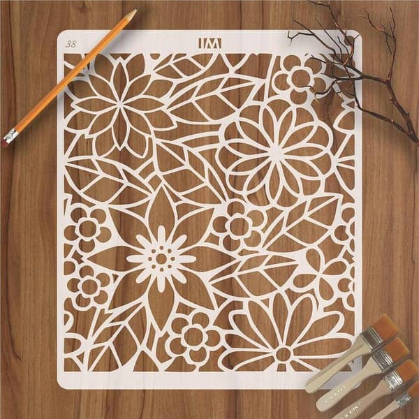 Calligraphy Reusable Stencil for Canvas and Wall Art (ID 38)