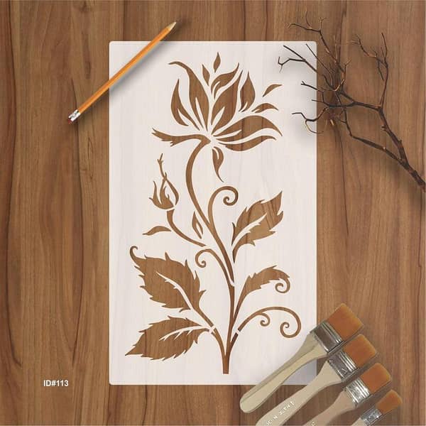 Calligraphy Reusable Stencil for Canvas and Wall Painting id 113