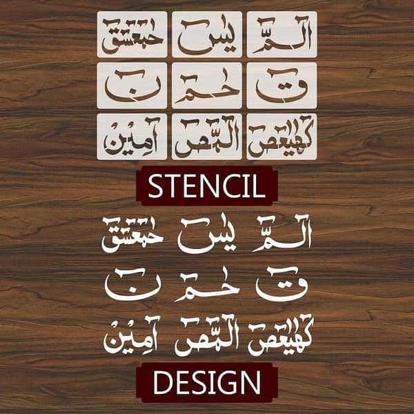 High-Quality Reusable Calligraphy Stencil Set for DIY Wall Art & Home Décor #240
