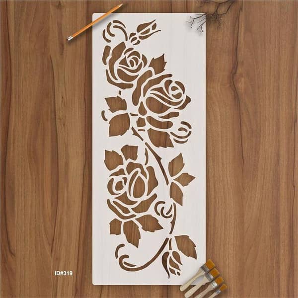 Calligraphy Reusable Stencil for Canvas and Wall Painting ID 319