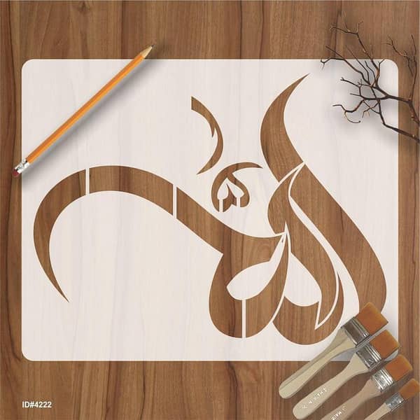 Calligraphy Reusable Stencil for Canvas and Wall Painting – Model 4422