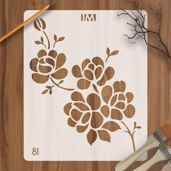 Calligraphy Reusable Stencil for Canvas and Wall Painting (ID 81)