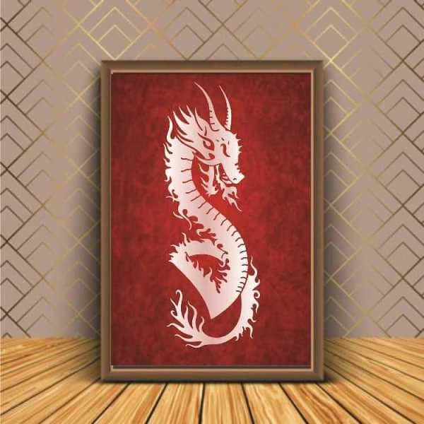 DERGON Reusable Stencil for Wall Painting, Albums, and Canvas - Model 391