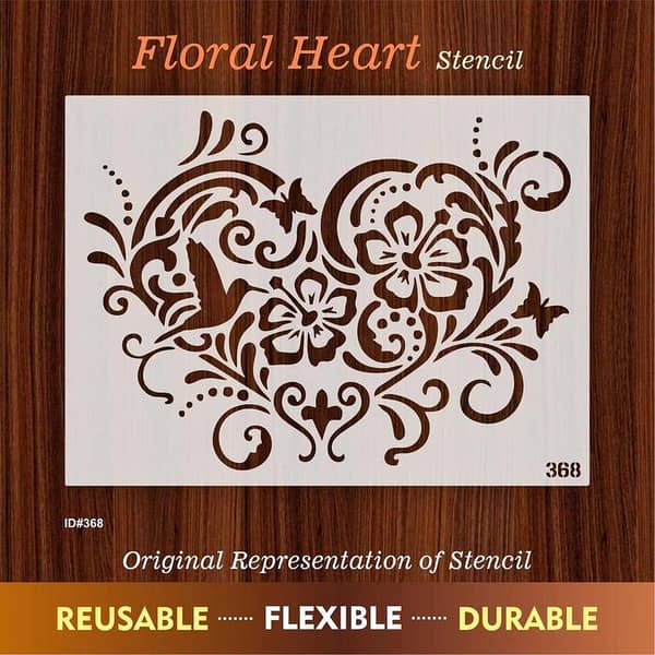 Calligraphy Reusable Stencil for Canvas and Wall Painting, ID#198