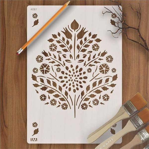 Calligraphy Reusable Stencil for Canvas and Wall Painting – Model 4021