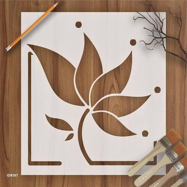 Calligraphy Reusable Stencil for Canvas and Wall Painting id 387