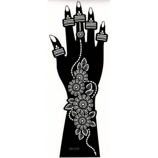 Henna Template Hand Large Temporary Tattoo Stencil Mandala Mehndi