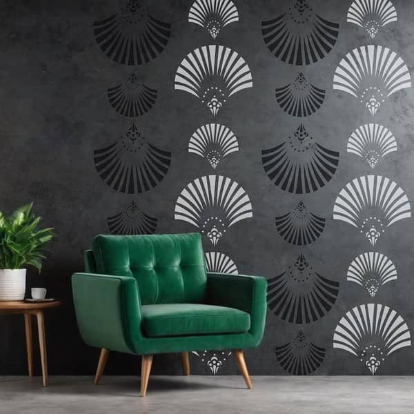 Light Burst Wall Stencil – 16x24 Inch Reusable Stencil for Walls, Ceilings & Floors | StenCart Stencil Sheet, Custom Sizes Available