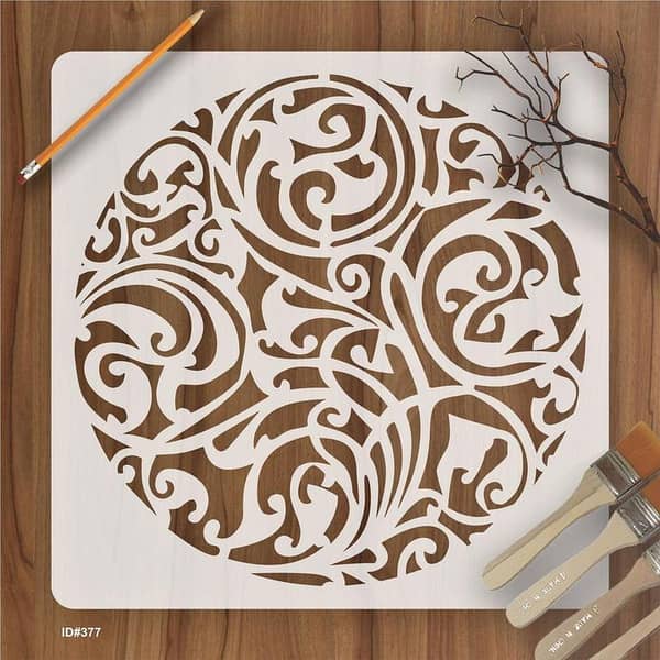 Calligraphy Reusable Stencil for Canvas and Wall Painting (ID 377)