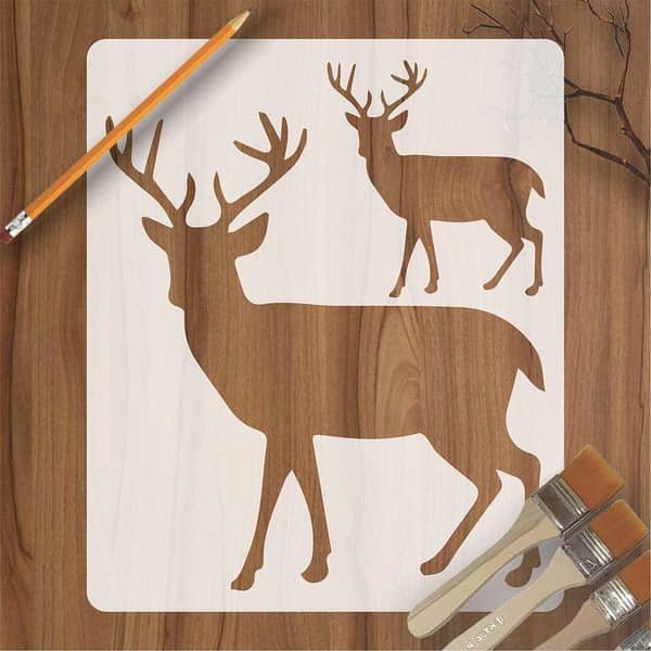 Deer Reusable Stencil for Canvas and Wall Painting id 430