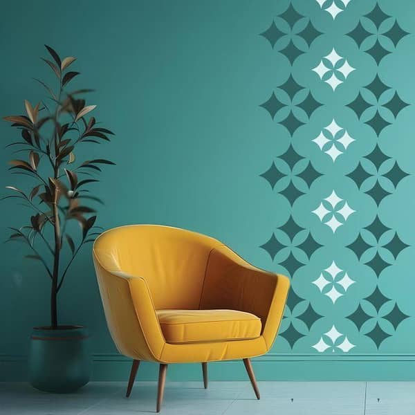 Star Effect Wall Stencil – 16x24 Inch Reusable Template for Walls, Ceilings & Floors (StenCart) – Custom Sizes Available