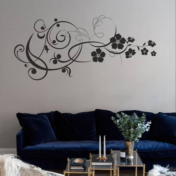 Rubab Collection Flowers Wall Sticker for Home Decor