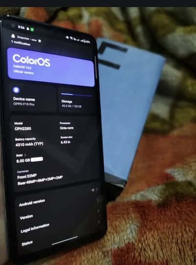 oppo f19 6+6/128gb box and mobile 10by 10 exchange possible