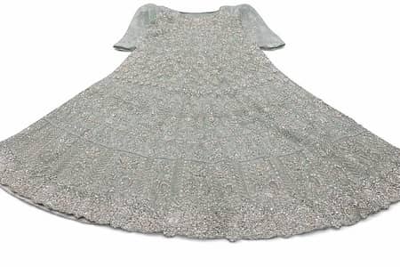 Mint Green Embroidered Formal Dress / Anarkali