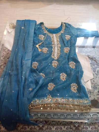 2 piece sea green dress